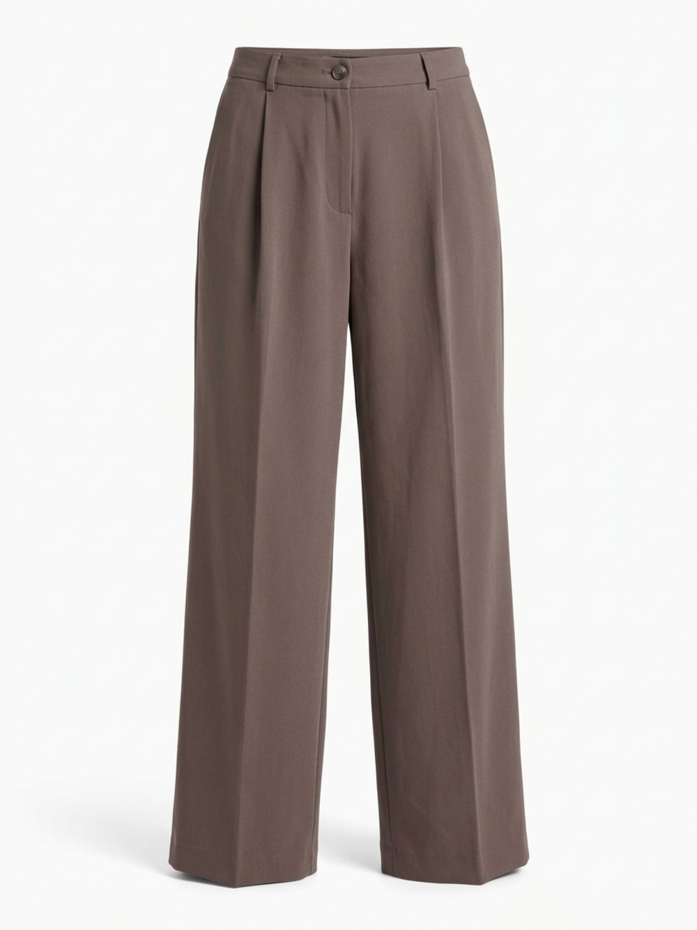 Jones New York Wide-Leg Trousers in Taupe Brown